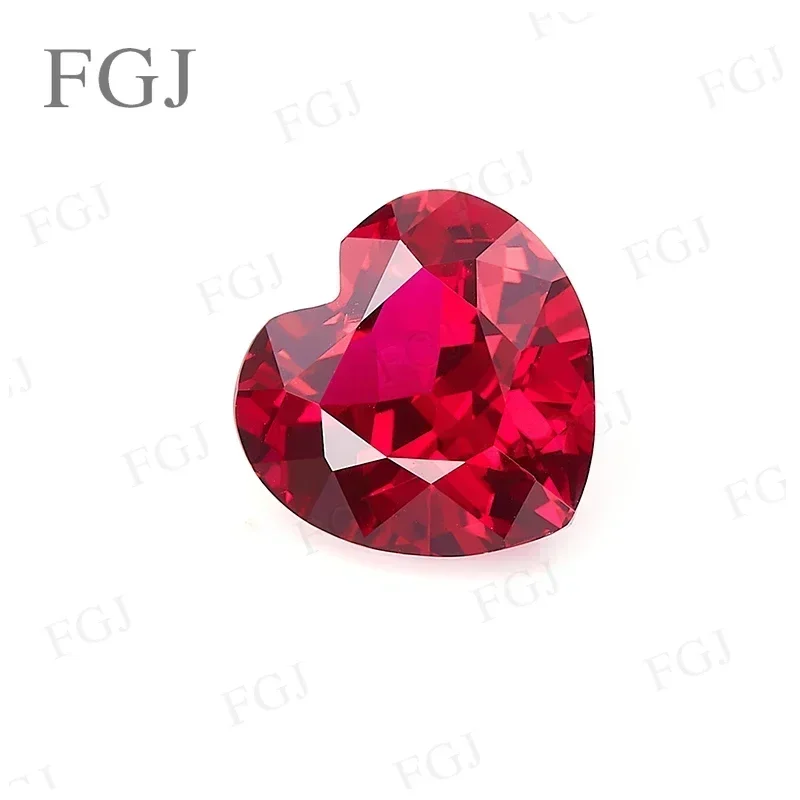 

Heart Shape Lab Grown Ruby Pigeon Blood Red Top Quatity Loose Stones Diy For Jewelry Making Materials Selectable AGLCertificate