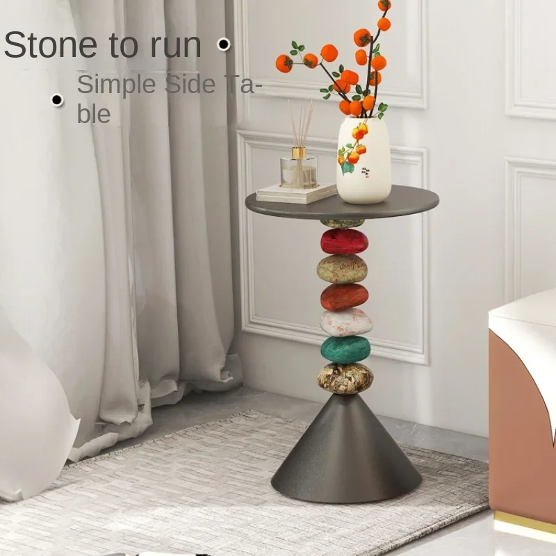 Creative Side Table Small Coffee Table Living Room Sofa Side Table Balcony Tea Desk Storage Shelf Stylish Functional Home Decor