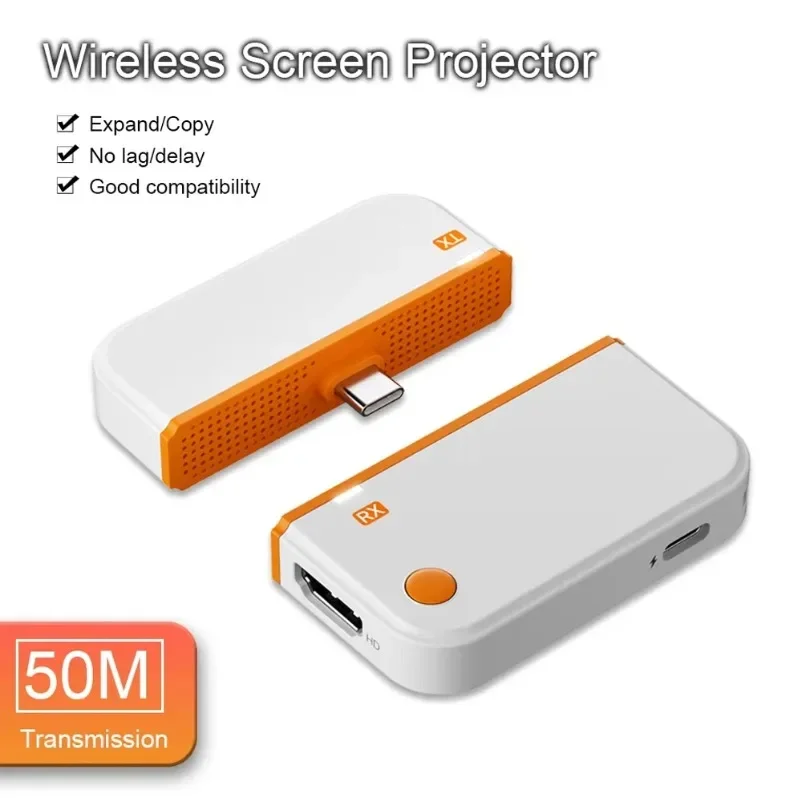 

50M 1080P HDMI-Compatible Wireless Extender 5.8G HD Transmission Projector Video Extension for PC Laptop TV Projector Monitor