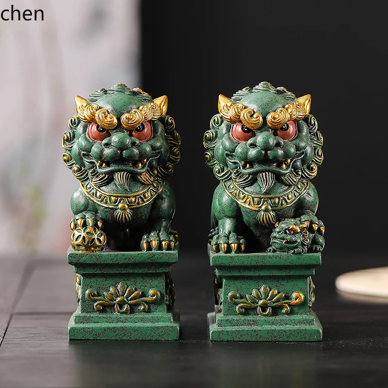 

HXL stone lion, a pair of lucky mascots, entrance hall, balcony door ornament