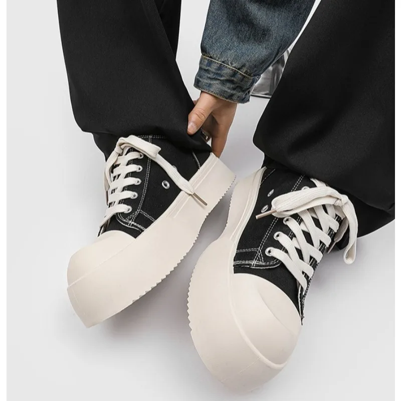

Fashion Canvas Platform Sneaker Shoes Fabric Outdoor Shoes for Men Skateboard Soft and Comfortable All-match Non-Slip New，39-46