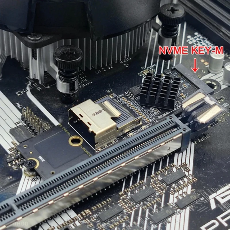 M.2 NVME a Mini SAS SFF-8087 supporto per scheda di espansione 4 porte SATA3.0 6Gbps HDD SSD Controller SATA SFF8087 a M2 NVME