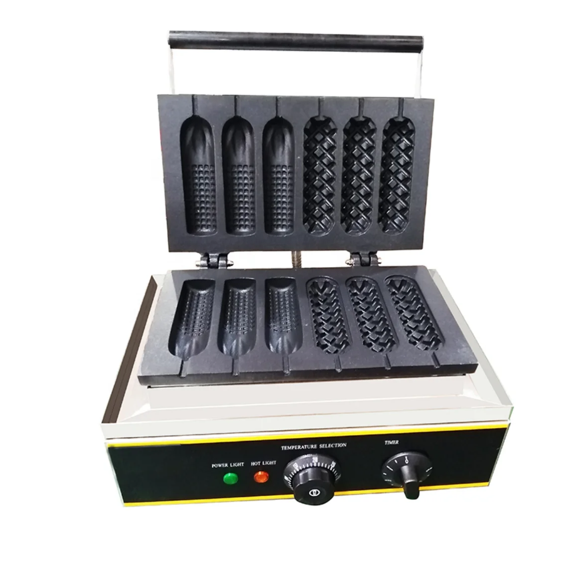 

Commercial Stainless Steel Snack Shop Equipment Muffin Hot Dog & Corn Waffle Maker Machine