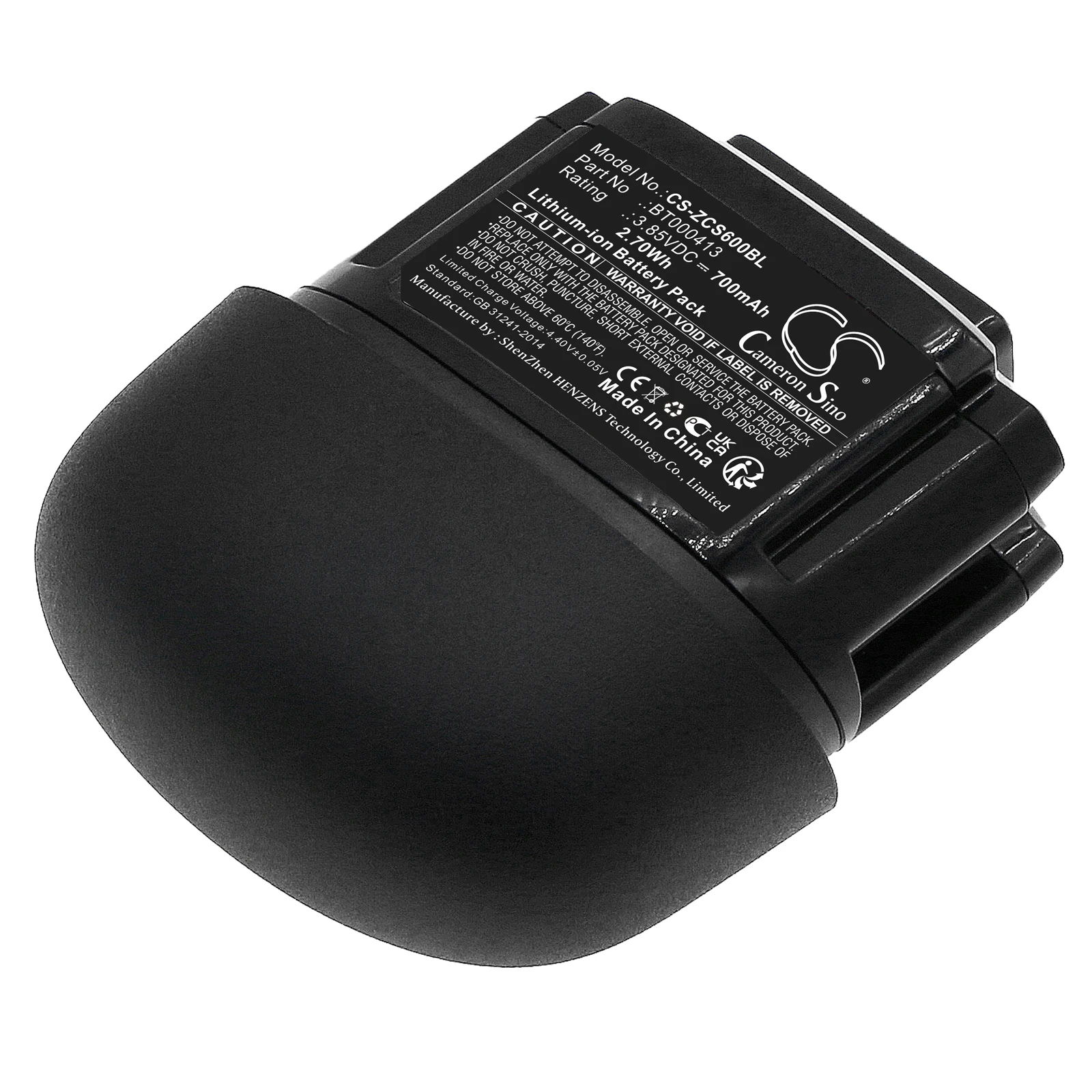 Li-ion Barcode Scanner Battery for Zebra,3.85v,700mAh,CS60 CS6080,BT000413 BTRY-CS60EABOE-04 BT-000413-00