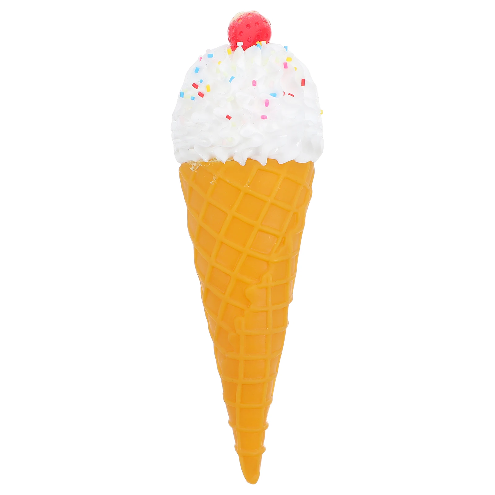 

Simulated Ice Cream Cone Empty Model Artificial Food Props Adorable Egg Roll Fake White Miniature Lifelike Decoration Display
