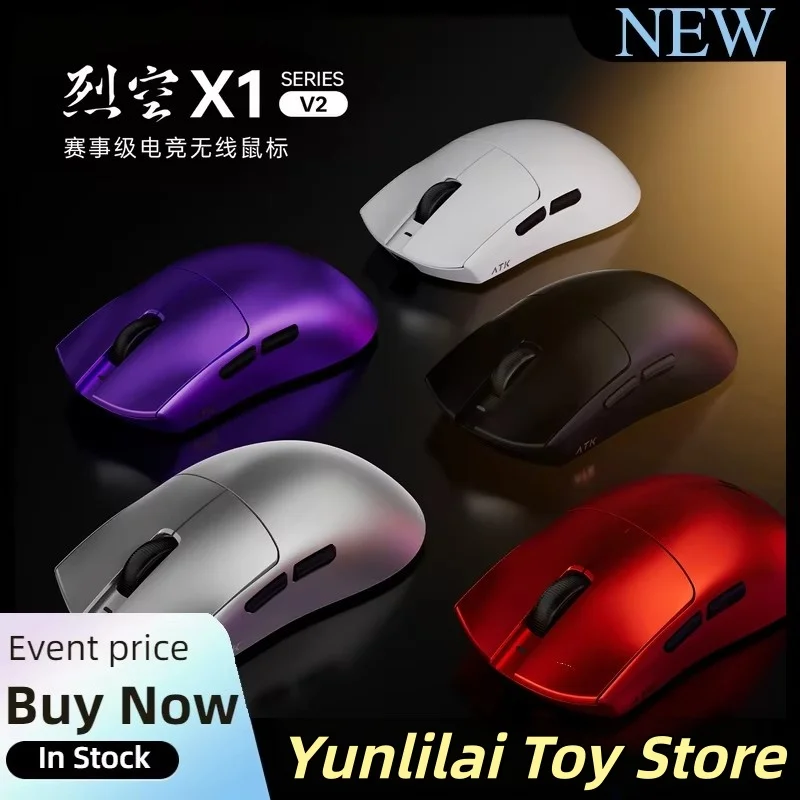 ATK X1 V2 Ultimate 2.0 Wireless Gaming Mouse 54g Ultra Lightweight 750IPS 0.163ms Low Latency Paw3950 Sensor 650IPS Ideal for Ga