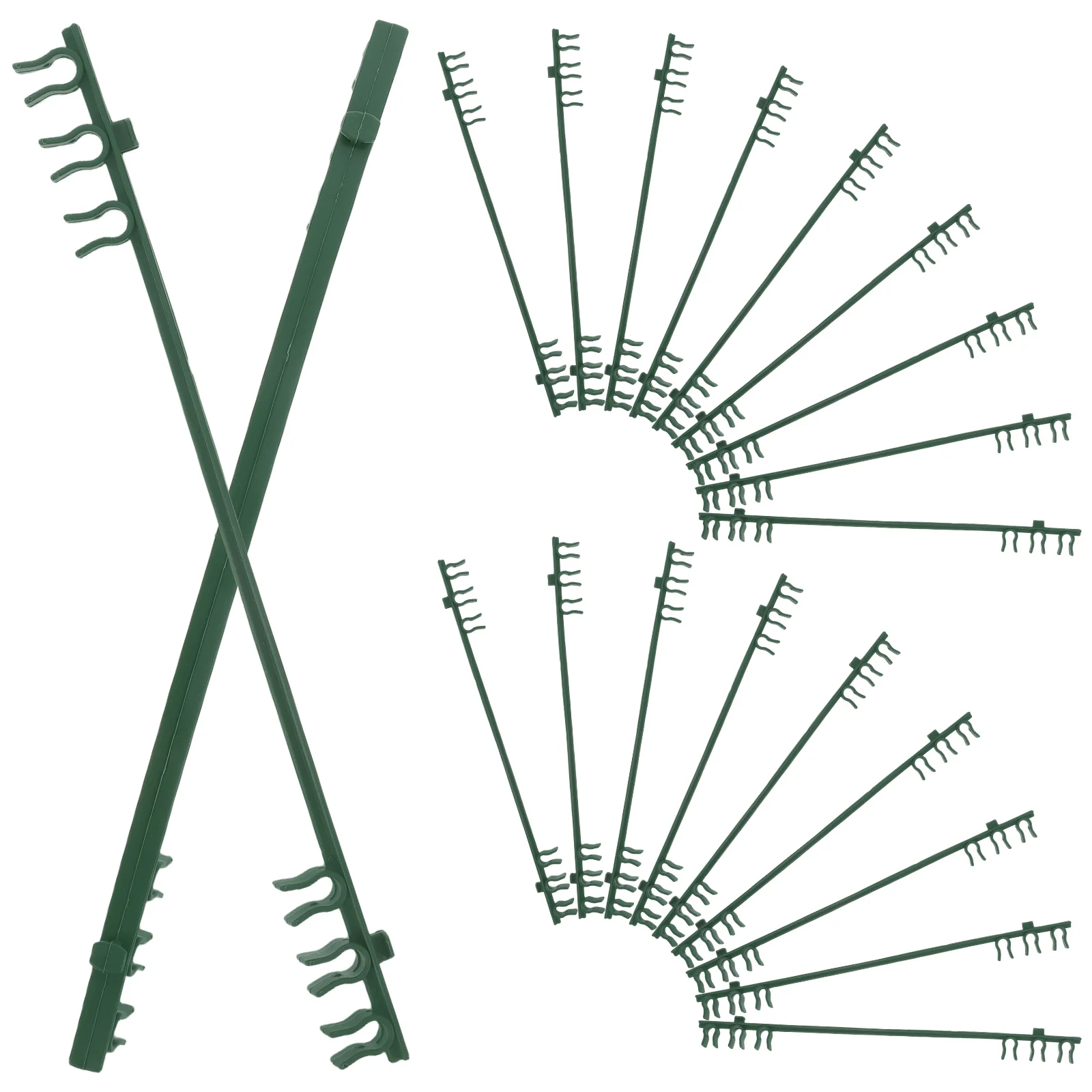 

20 Pcs Garden Rod Connectors Durable Plastic Clips for 8mm Tubes Plant Trellis Accessories Greenhouse Tools Hardware Fittings