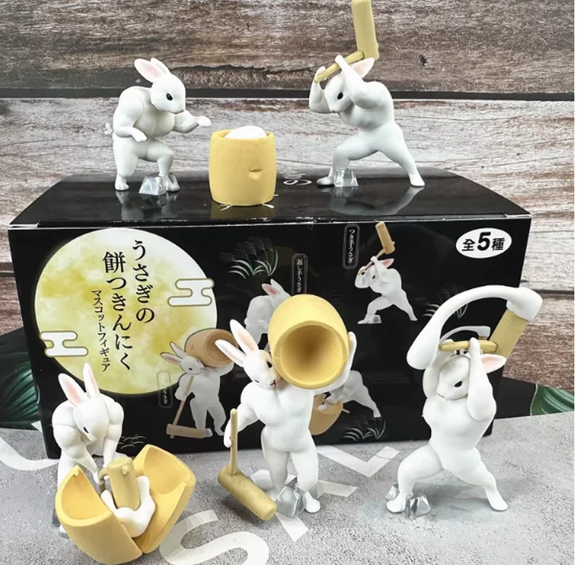 

Коллекционная фигурка-сюрприз «Кролик из нефрита», играющий в «стучим-в-кукурузу-колокольчики» и «разбивать лунные пряники», аниме-тематика, милые подарки