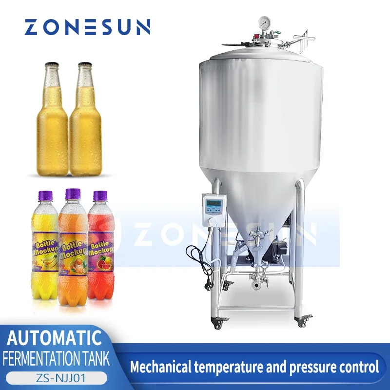 

ZONESUN Fermentation Tank Temperature Controlled Pressure Gauge Fermentor Alcohol Beer Fermenting System ZS-NJJ01