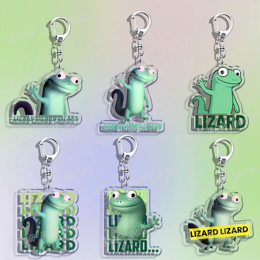 Funny Lizard Lizard Lizard Cute Keychain Llavero Accessories Bag Elio Meme Keychains Keyrings Jewelry Fans Gift