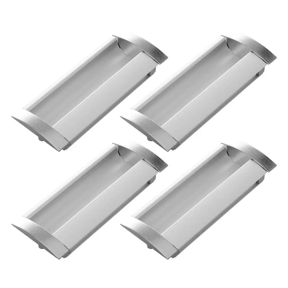 4Pcs Small Invisible Door Handles Concealed Rectangular Flush Pulls for Pocket Sliding Doors Closet Wardrobe Cabinet Modern