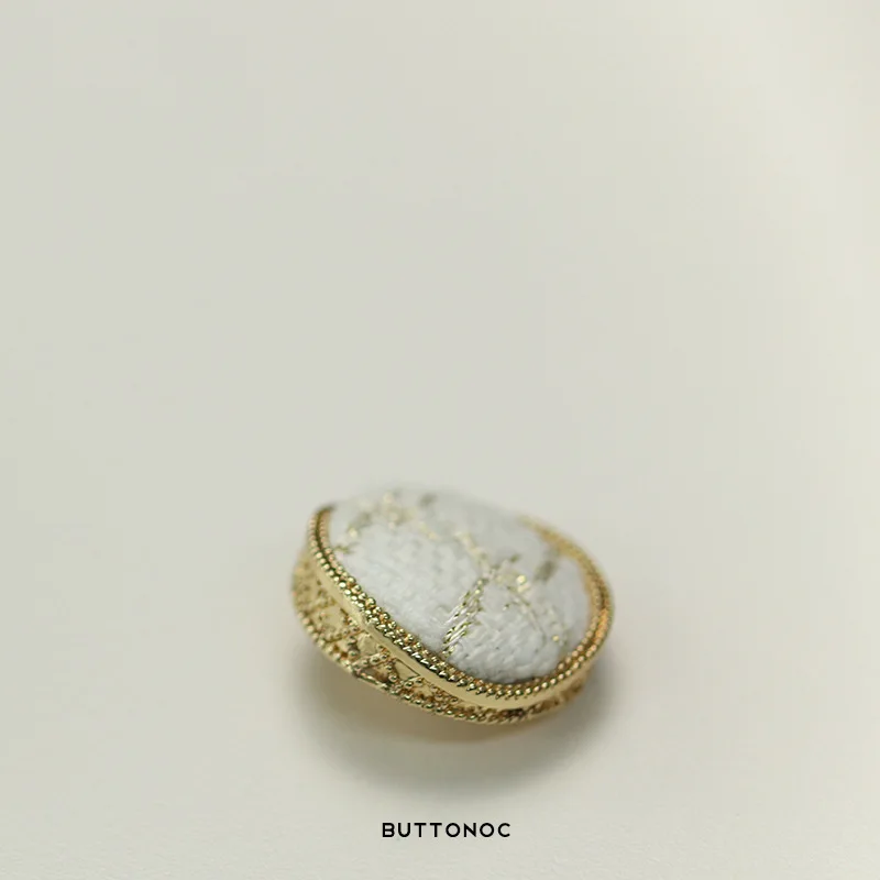 6 قطعة تصميم شخصي على شكل عش الطيور أزرار قماش مغطاة معدنية لخياطة الملابس اليدوية إكسسوارات ذاتية الصنع أسود وأبيض