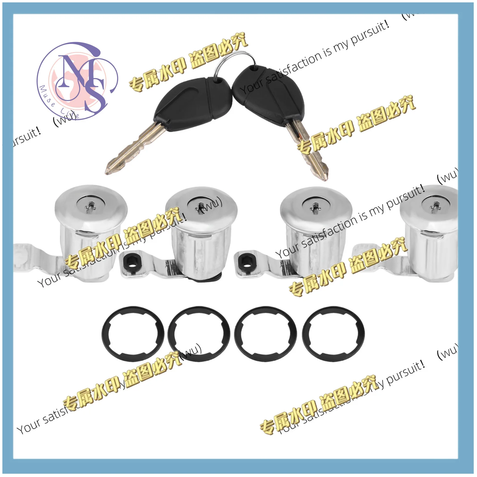 For Citroen Berlingo Xsara door cylinder kit with key for Peugeot Partner 1996-2007 9170.G3 9170.CW