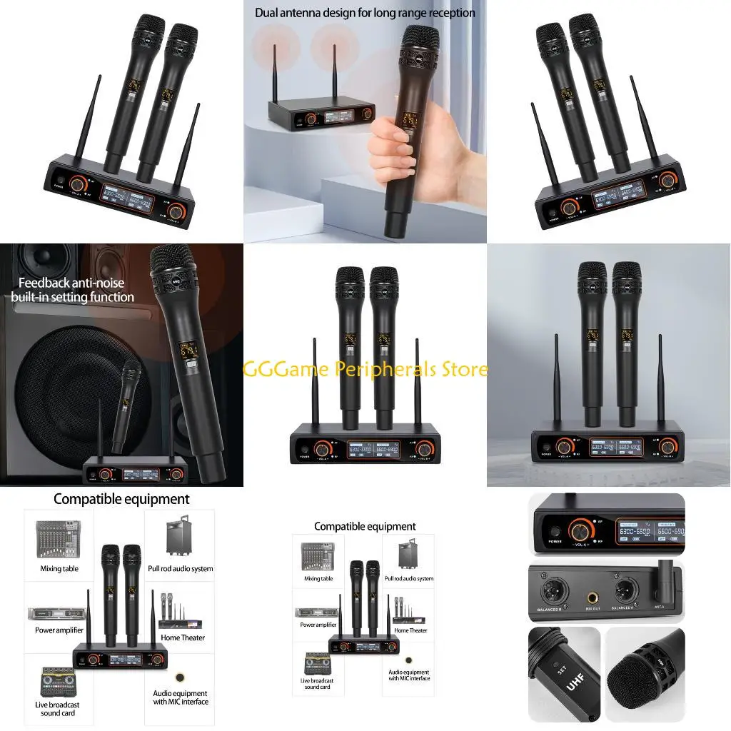 مُعدِّل تردد الميكروفونات اللاسلكية المزدوجة U55B لدعم المطربين المتعددين #1