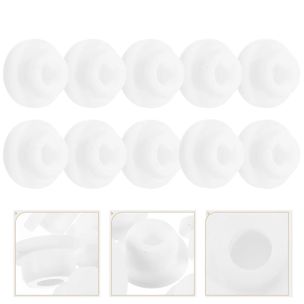 

10Pcs Bathtub Overflow Drain Cover Round Shape Practical Tub Overflow Caps Bathroom Sink Washbasin Drain Cover
