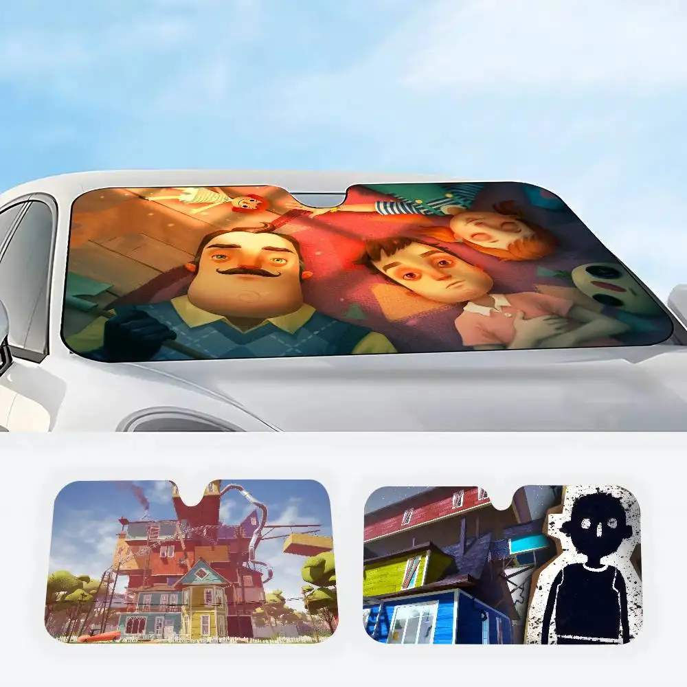 

Game HELLO N-NEIGHBOR Windshield Sunshade Windscreen Cover Sun Shade Auto Sun Visor Car-covers Car Solar Protection