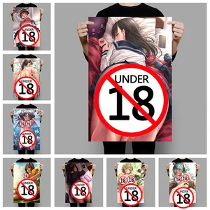 ملصقات المانجا أنيمي المثيرة ، صورة هنتاي فتاة مثير ، مطبوعات قماش الكرتون ، فن الجدار الزخرفي للمنزل ، ديكور الغرفة جدارية أعلى 12 مبيعات لإطار هنتاي - رقم 6