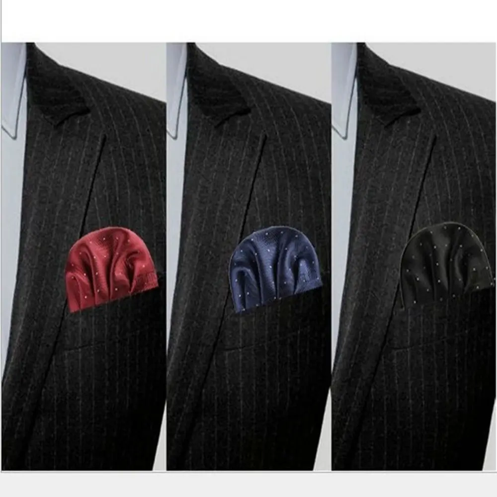 Chest Towel Solid Color Cotton Polka Dots Pre-folded Suit Accessories Korean Pocket Hanky Men Handkerchief Suit Pocket Towels