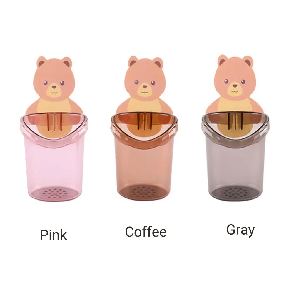 1/3PCS Cute Bear Toothbrush Holder Storage Rack Bathroom Accessories Toothpaste Holder Tooth Brush Stand Shelf Bath Accessories