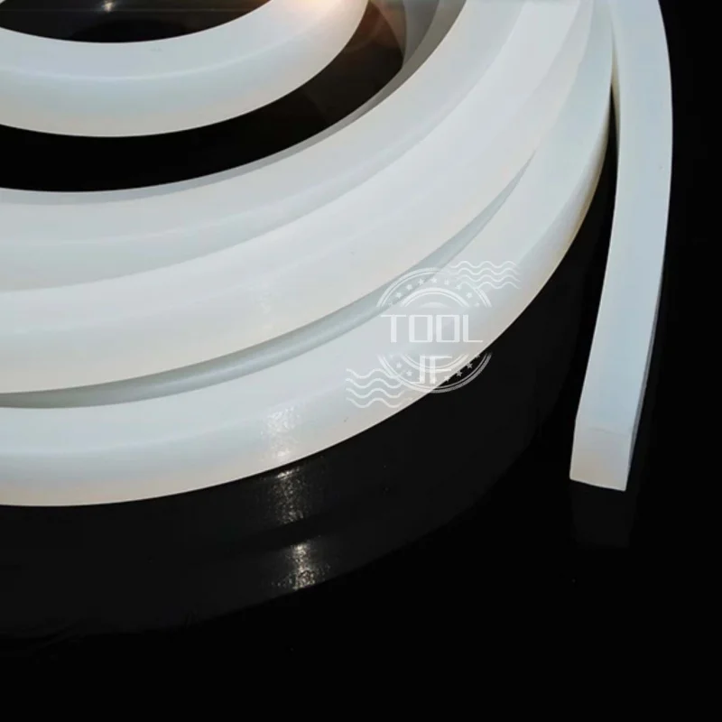 Length1/5/10M High-Temp Waterproof Wear-Resistant White Silicone Rubber Strip thickness 0.5/1 /1.5/ 2/2.5/3/4 /5 /6 /7/8 --13mm - Detail 1