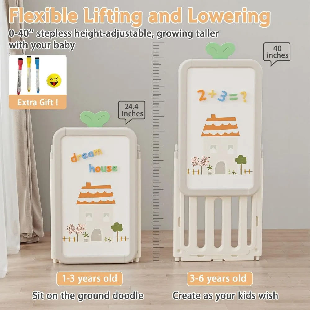 10-bin foldable toy organizer with 3-tier bookshelf for kids' storage