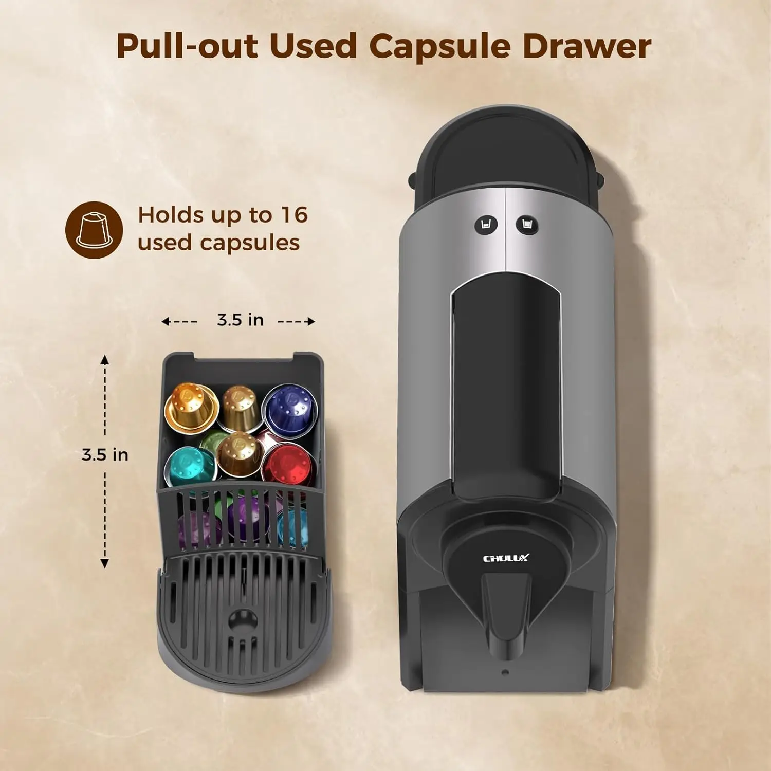 [سعر مخفض! ماكينة اسبريسو مدمجة، ماكينة صنع قهوة فردية 20 بار، مقاسات تحضير مزدوجة للإسبريسو ولونغو، راب 1400 وات