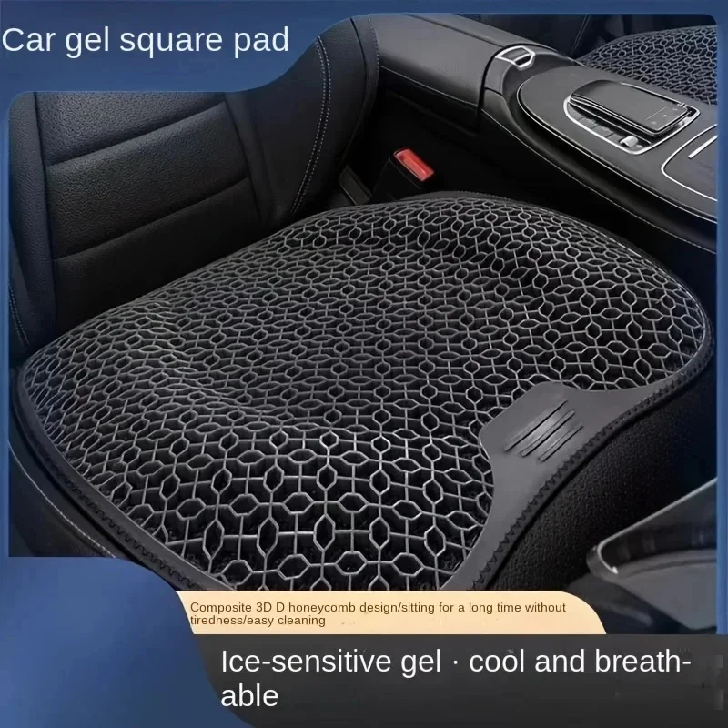 Honeycomb Design Gel Cushion Breathable, Soft and Easy to Clean Provides Comfortable Support Elastic Gel Car Seat Cushion