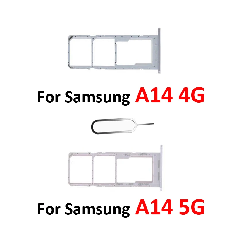 Phone Sim Card Tray For Samsung Galaxy A14 5G A146B A146P A146U New SIM Chip Micro SD Slot Pocket Adapter Holder For A14 5G A146