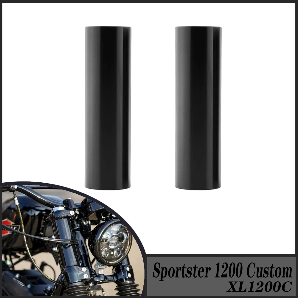 FOR HARLEY DAVIDSON Sportster 1200 Custom XL1200C 2011-2017 Motorcycle Front Fork Protection Sleeve Aluminum Alloy Black Dustpro