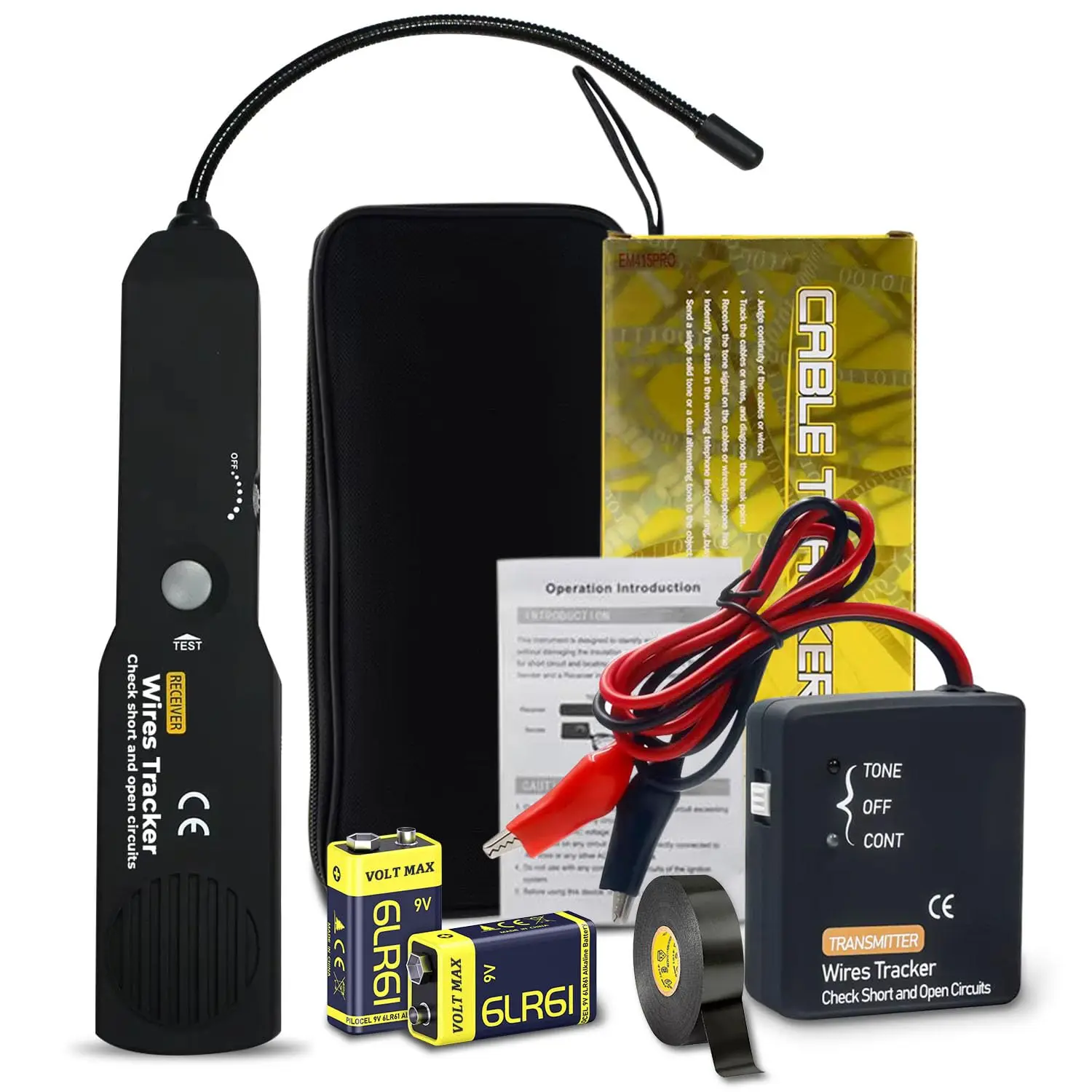 

Трассировщик автомобильных цепей и трекер проводов 6-42В DC для автомобилей, лодок, прицепов - инструмент для обнаружения обрыва/короткого замыкания цепи