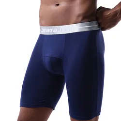 Ropa interior de Modal para hombre, Bóxer corto con bolsa transpirable, calzoncillos de pierna larga, Cueca, talla grande, XL-7XL