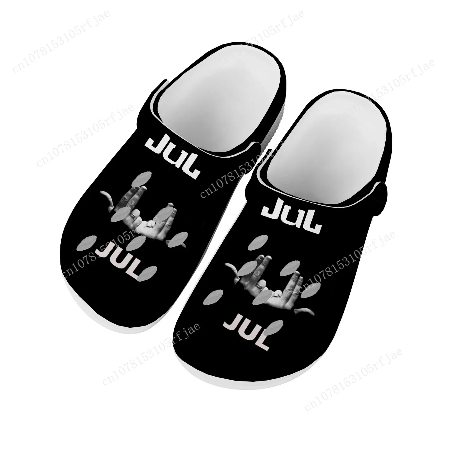 

Popular Rapper JuL Home Clogs Mens Womens Youth Boys Girls Fashion Sandals Shoes Garden Custom Water Shoes Beach Hole Slippers