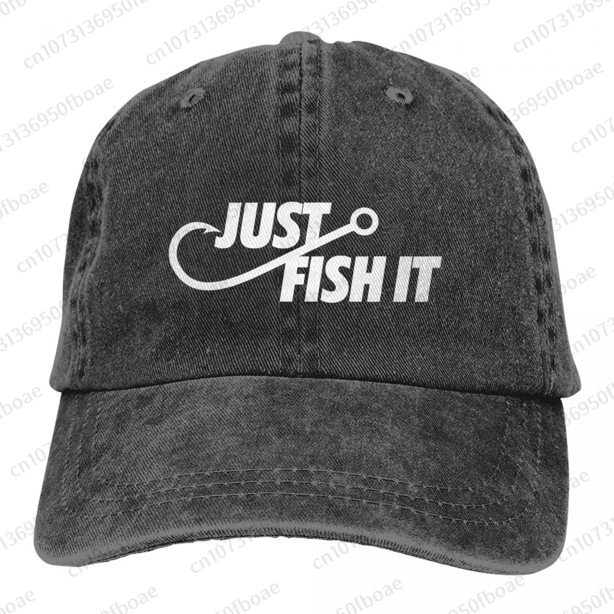 Fishing Just Fish It Fashion Unisex Cotton Baseball Cap Classic Adult Adjustable Denim Hat