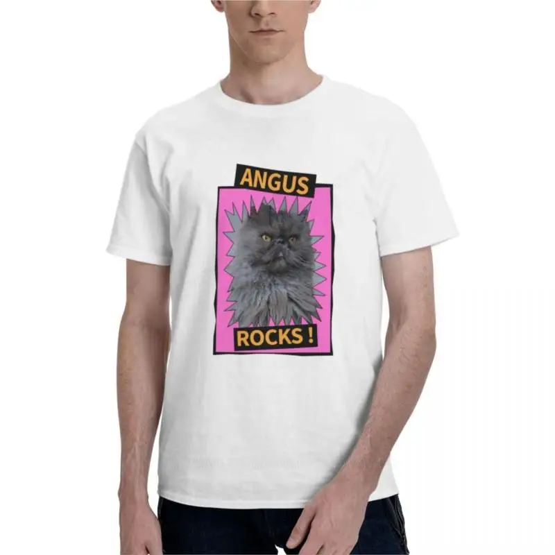 Cotton man t-shirts Angus Rocks T-ShirtClassic T-Shirt Short t-shirt T-shirt men brand tshirt male tops