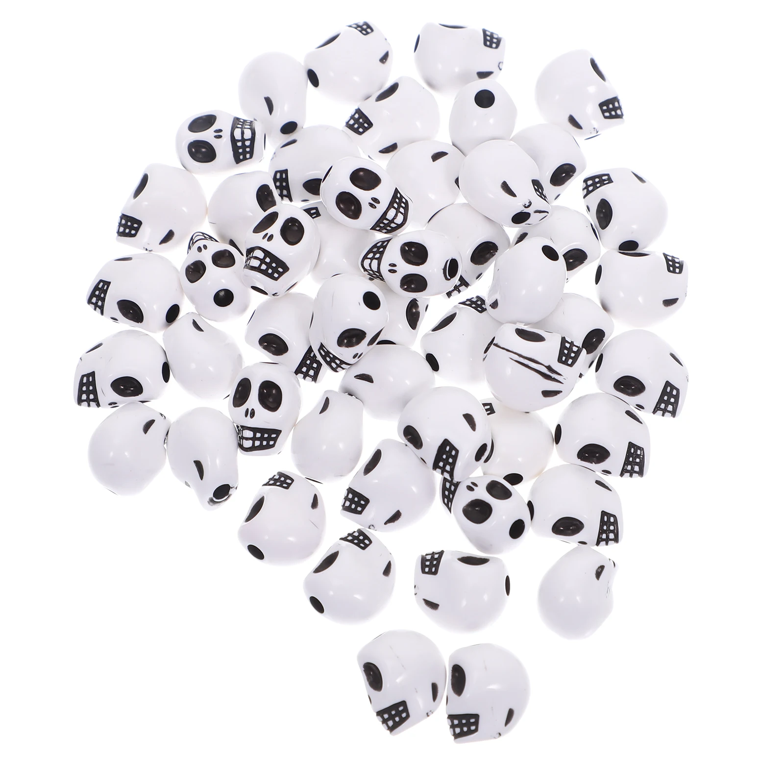 

50 шт. акриловые свободные бусины ручной работы разделительные бусины тонкой работы легкие портативные принадлежности для рукоделия на Хэллоуин