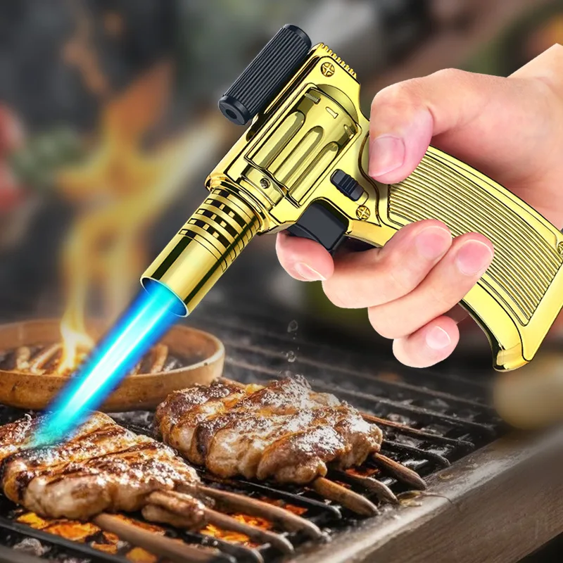 New Outdoor Infrared Laser High Power Lighter Windproof Inflatable Cigar Kitchen Barbecue Baking Spray Gun Welding Gun Lighter