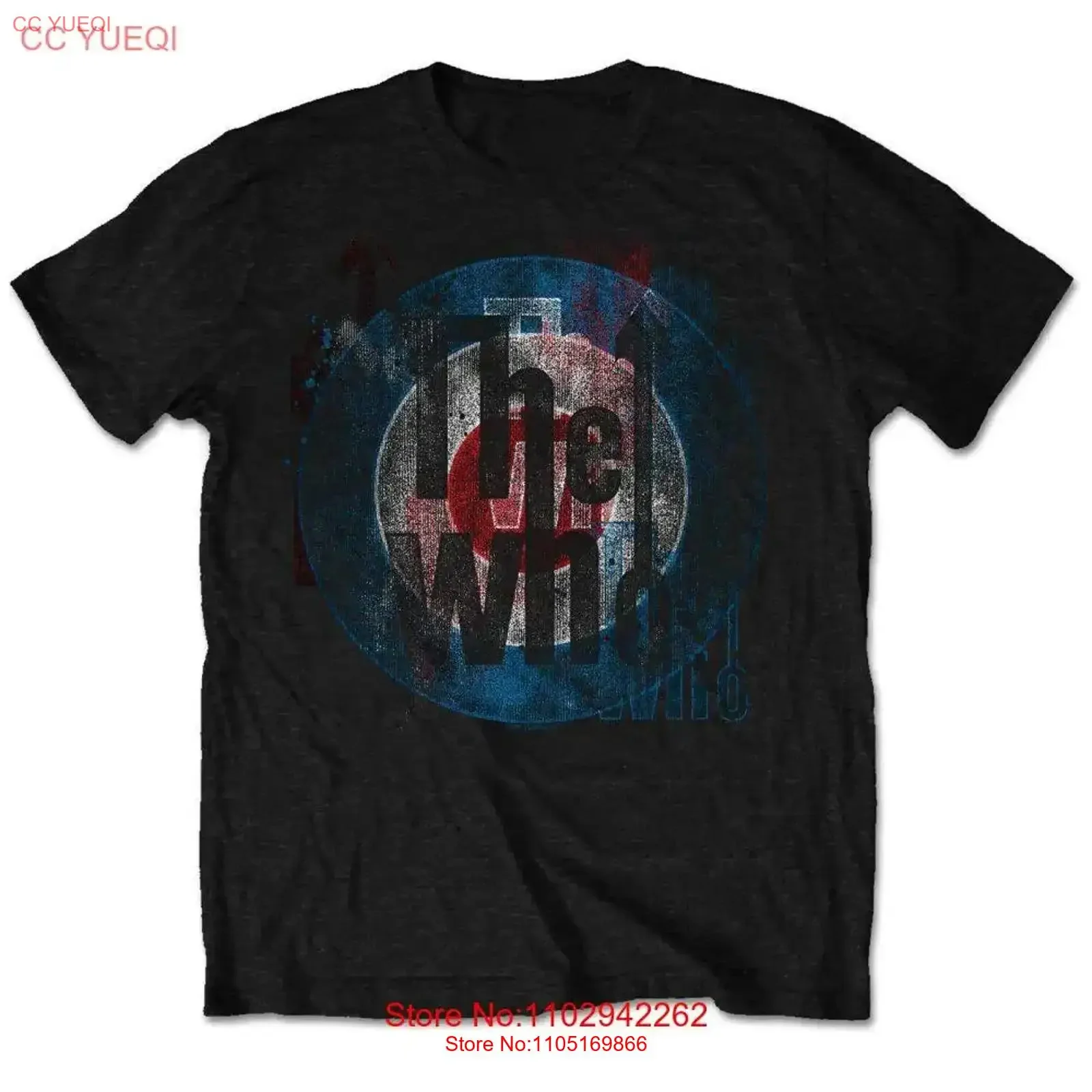 The Who T Shirt Distressed Target Logo Official Black New vintage Washed Slightly Comfortable Stretched Top For Everyday Wear