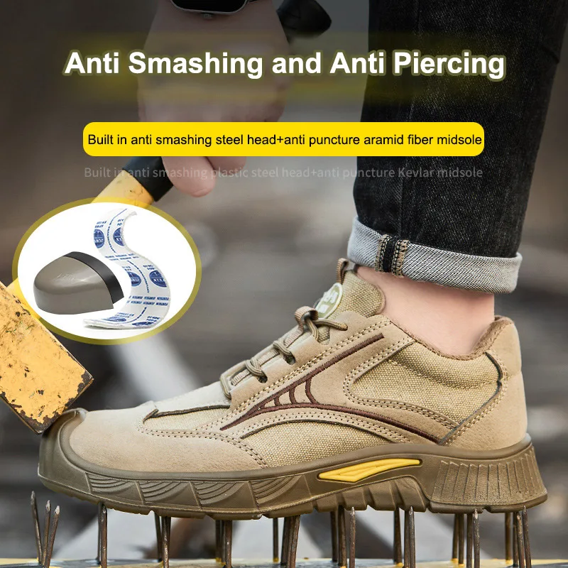 Universal Safety Shoes Anti-smash Anti-puncture Steel Toe Working Boots Anti Scald Insulated Welding Sport Shoes Wear-resistant