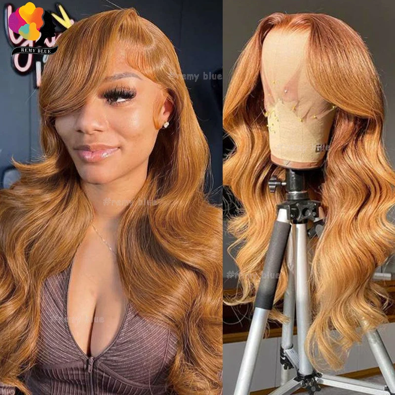 

9X6 Wear Go Glueless Wigs Human Hair Body Wave Lace Frontal Wigs for Black Women Ginger Blonde Burgundy Colored Lace Front Wig