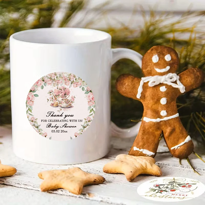 90 قطعة من ملصقات الأسماء وأعياد الميلاد المخصصة (للحفلات الزفاف والمعمودية والحفلات وتغليف الهدايا) #5