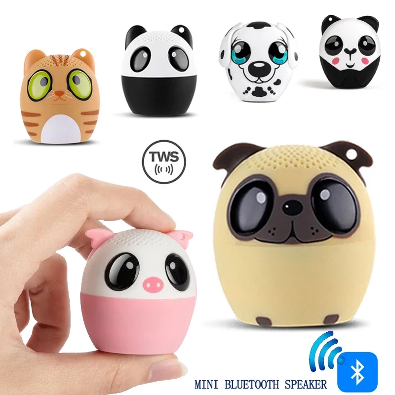 Car Mini Bluetooth Speaker Animal Wireless Small Speaker Portable Music Subwoofer Column Bass Stereo Player Speaker Christmas