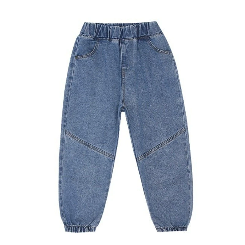 3-12 Jahre Alte Frühling-Herbst Jungen-Jeans Modische Patchwork Slim-Fit Lange Denim-Hosen für Kinder – Detail 5