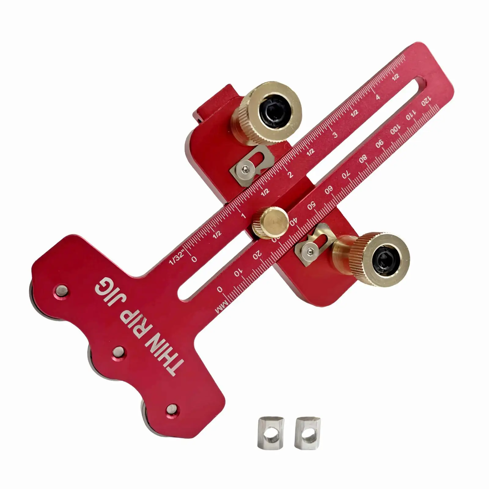 Extended Thin Jig Table Saw Guide Aluminum Alloy Rip Guide Tool for Woodworking Precision Use