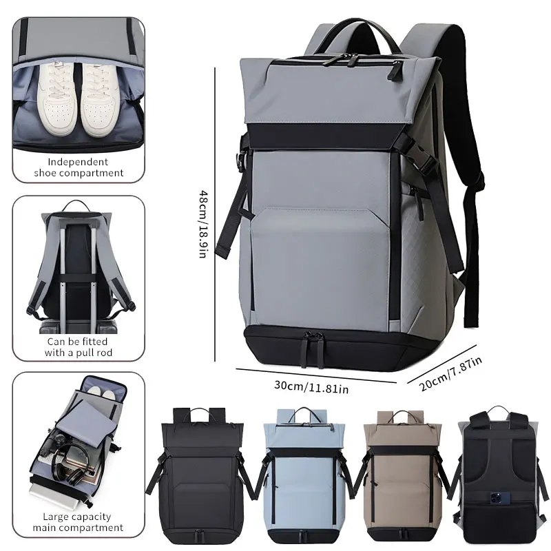 

New style high-quality men's backpack, fashionable student schoolbag, large-capacity Oxford cloth daily commuting backpack