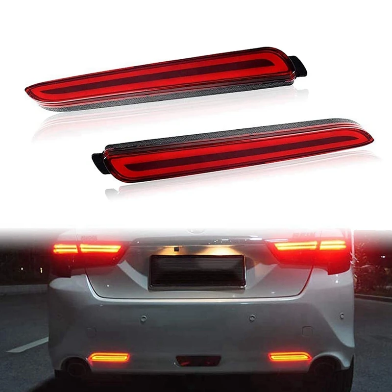 8X For Toyota Camry Sienna Avalon RAV4 Wish Fortuner LED Rear Bumper Fog Light Tail Brake Stop Light