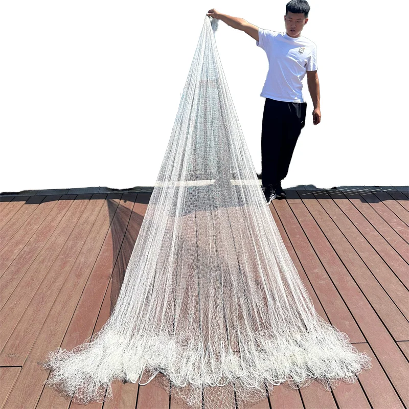 Hot Selling Custom Handmade Woven High-Strength Fishing Nets 8 12 Feet Multifilament Style Double Knot Type Lead Pendant Casting