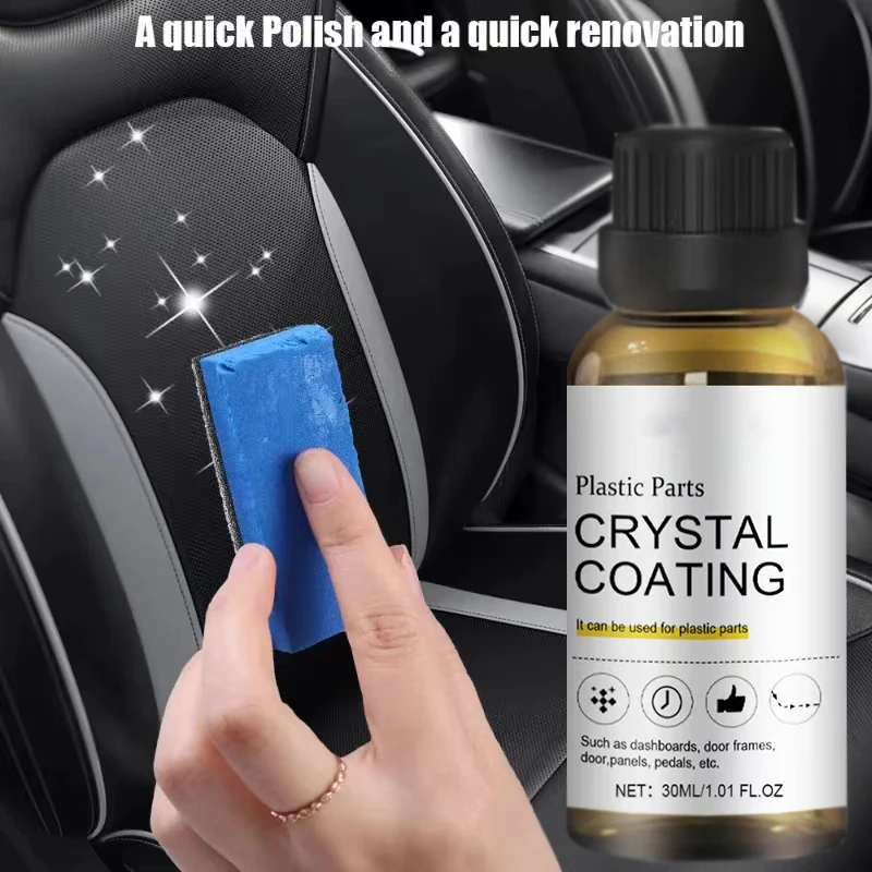 Plastics Parts Crystal Coating Plastics Trim Restorer For Cars Maintenance Agent Durable  Restorer Sponge Waterproof