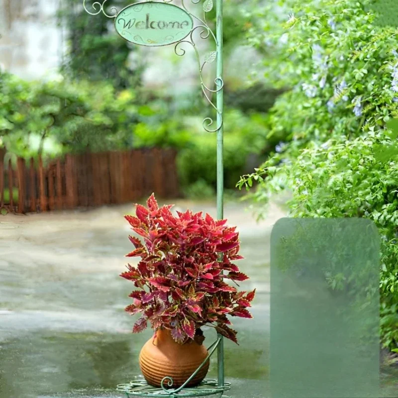 Floor Standing Plant Shelf for Garden Balcony Flowerpot Holder  Rose Climbing Rattan Trellis Outdoor Decoration Welcome Sign image 5