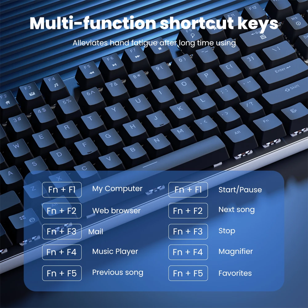 RK ROYAL KLUDGE RK918 لوحة المفاتيح الميكانيكية البرتغالية البرازيلية 108 مفاتيح RGB الخلفية لوحات مفاتيح الألعاب مع مصباح جانبي مسند اليد