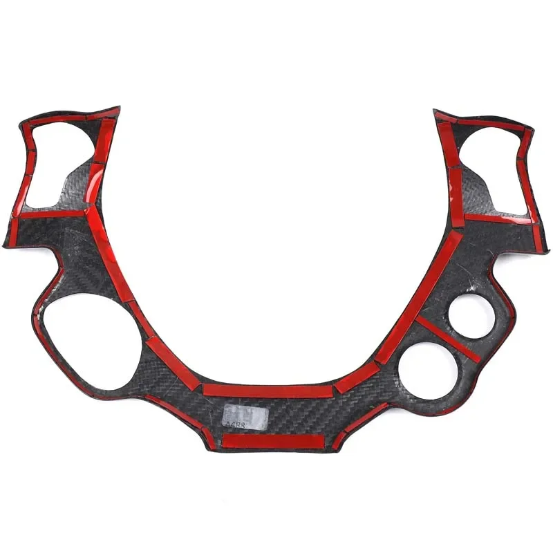 For Ferrari 458 2011-2016 Real carbon fiber car steering wheel key frame decoration sticker car interior protection accessories